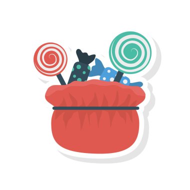 Cadılar Bayramı renkli tema düz vektör simgesi