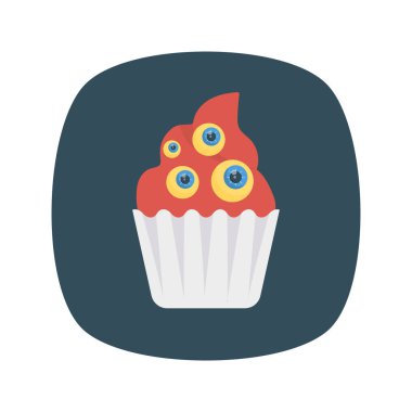 Cadılar Bayramı renkli tema düz vektör simgesi