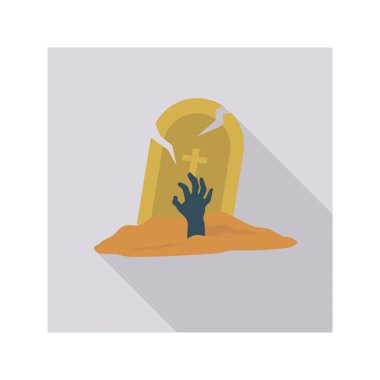 Cadılar Bayramı renkli tema düz vektör simgesi