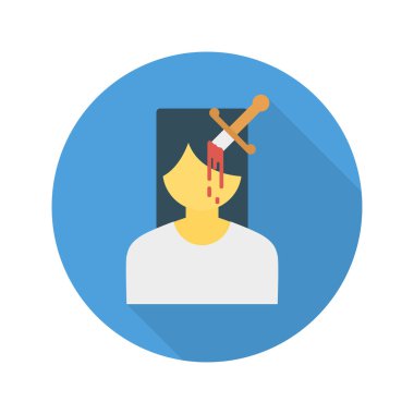 Cadılar Bayramı renkli tema düz vektör simgesi