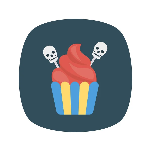 Halloween Thema Platte Vector Pictogram — Stockvector