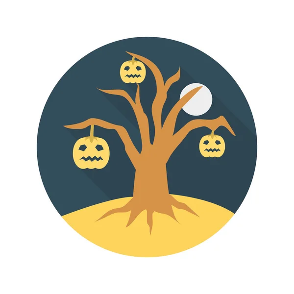 Halloween Tema Color Icono Vector Plano — Vector de stock