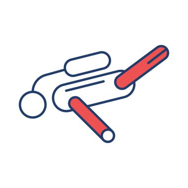 Tüplü Dalış düz simgesi beyaz arka plan, vektör, illüstrasyon izole