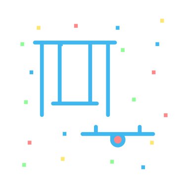 salıncak park simgesi. Vektör çizim