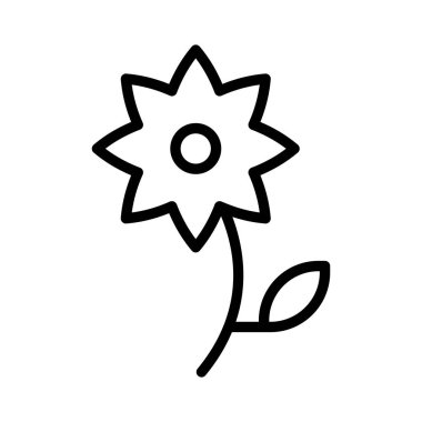 çiçek çiçek simgesi. Vektör çizim