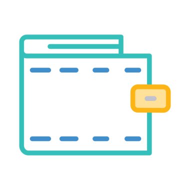 m-cüzdan çanta simgesi. Vektör çizim