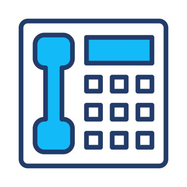 Sabit hat telefon simgesi. Vektör çizim