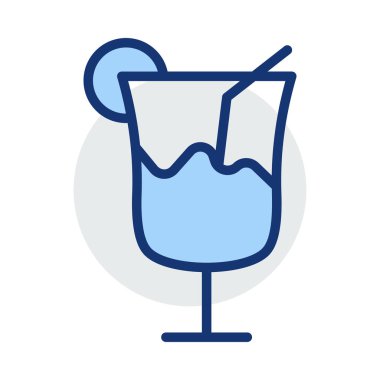 meyve suyu içecek simgesi. Vektör çizim