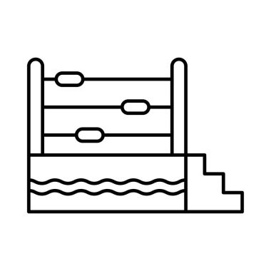 boks halka düz simgesi beyaz arka plan, vektör, illüstrasyon izole  