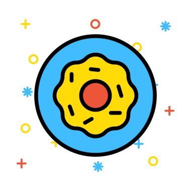 kurabiye bisküvi simgesi. Vektör çizim