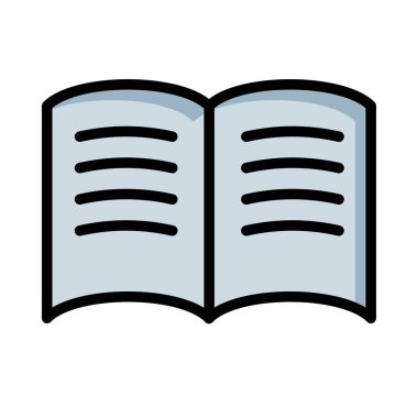 kitap açık simgesi okuma. Vektör çizim