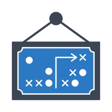 taktik strateji planlama düz simgesi beyaz arka plan, vektör, illüstrasyon izole 