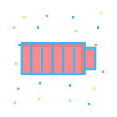 Pil şarj simgesi. vektör çizim