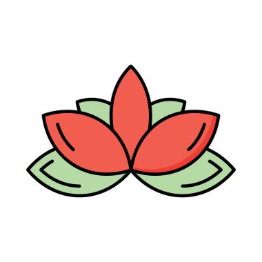 çiçek açan çiçek düz kutsal kişilerin resmi, vektör, illüstrasyon 