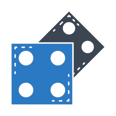 Beyaz arka plan, vektör, illüstrasyon izole zar oyunu düz simgesi