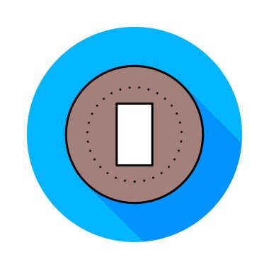 Kriket Stadyumu düz simgesi beyaz arka plan, vektör, illüstrasyon izole