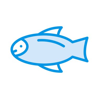 Balık düz simgesi, vektör, illüstrasyon