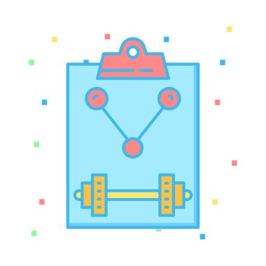 Spor renk vektör simgesi  