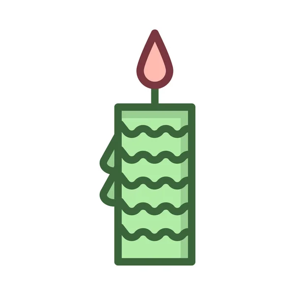 Candle Flame Icon Vector Illustration — Stock Vector