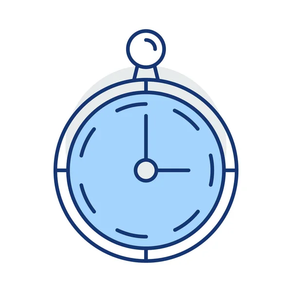 Cronômetro Relógio Ícone Plano Vetor Ilustração — Vetor de Stock