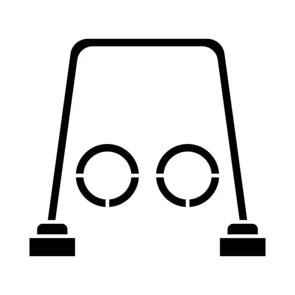 Parkschaukel Flaches Symbol Isoliert Auf Weißem Hintergrund Vektor Illustration — Stockvektor