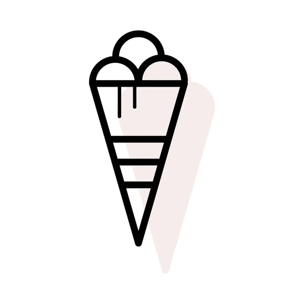 Icono Helado Ilustración Vectorial — Archivo Imágenes Vectoriales