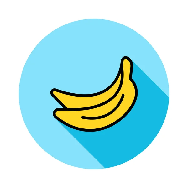 Icône Fruits Banane Illustration Vectorielle — Image vectorielle