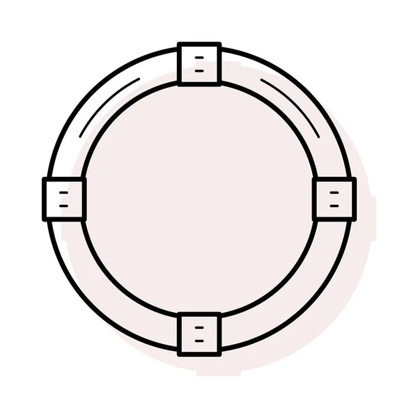 Life Tube Flaches Symbol Isoliert Auf Weißem Hintergrund Vektor Illustration — Stockvektor