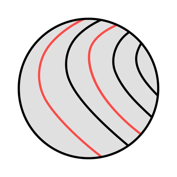 Balle Softball Icône Plate Isolée Sur Fond Blanc Vecteur Illustration — Image vectorielle