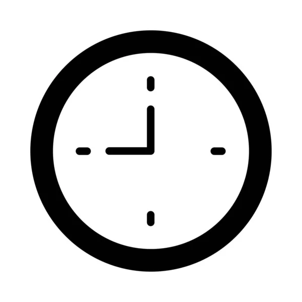 Reloj Pared Icono Plano Vector Ilustración — Vector de stock