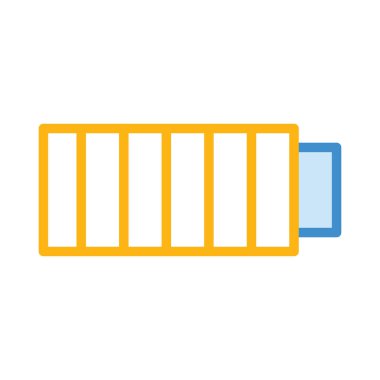 Pil şarj düz simgesi, vektör, illüstrasyon  