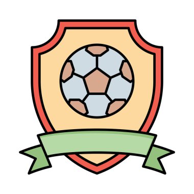 kalkan spor Ödülü düz simgesi beyaz arka plan, vektör, illüstrasyon izole