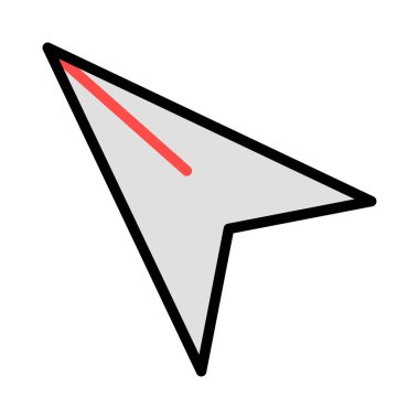 navigasyon harita düz simgesi, vektör, illüstrasyon