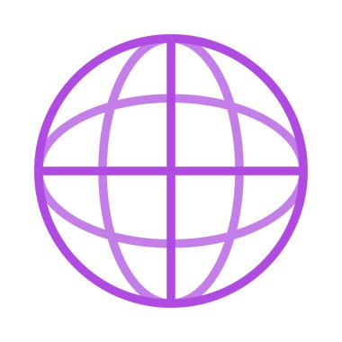 dünya küresel tarayıcı düz simgesi, vektör, illüstrasyon