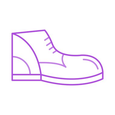 spor ayakkabı düz simgesi beyaz arka plan, vektör, illüstrasyon izole