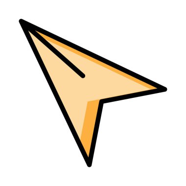 navigasyon harita düz simgesi, vektör, illüstrasyon