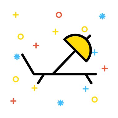 Renk web simgesi. Vektör çizim