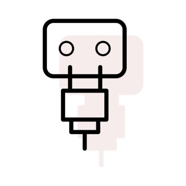 soket eklentisi uyarlamak düz kutsal kişilerin resmi, vektör, illüstrasyon  