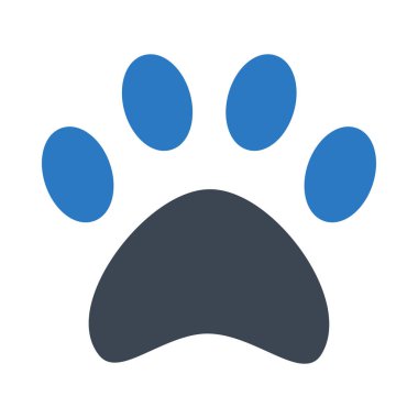 hayvan pençe düz simgesi, vektör, illüstrasyon