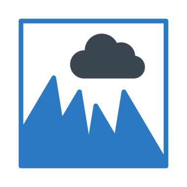 resim Fotoğraf Galerisi düz simgesi, vektör, illüstrasyon