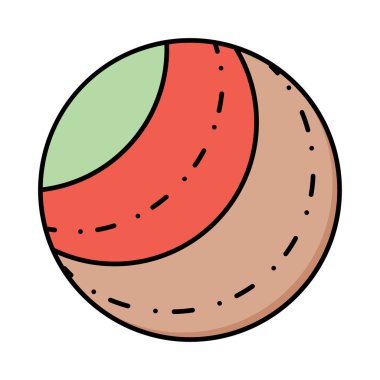 beysbol topu düz simgesi beyaz arka plan, vektör, illüstrasyon izole   