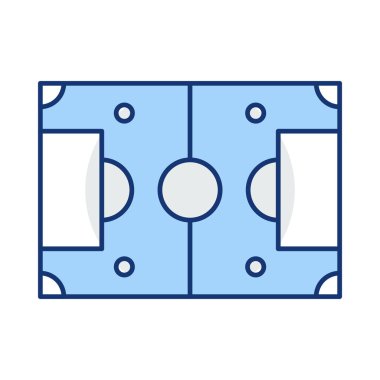 zemin mahkeme düz simgesi beyaz arka plan, vektör, illüstrasyon izole