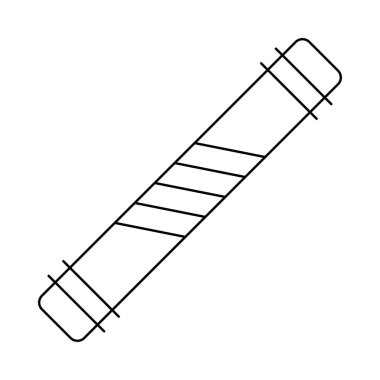 Kayak düz simgesi beyaz arka plan, vektör, illüstrasyon izole