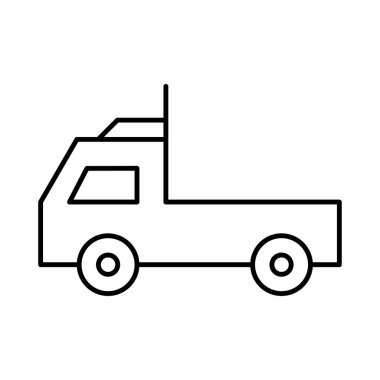 kamyon teslim otomobil vektör renk simgesi