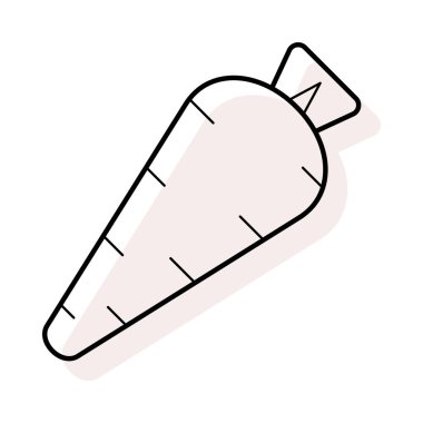 Havuç düz simgesi, vektör, illüstrasyon