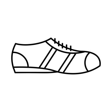 Beyaz arka plan, vektör, illüstrasyon izole jogger spor ayakkabı düz simgesi