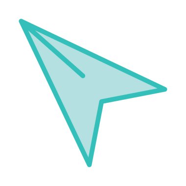 navigasyon harita düz simgesi, vektör, illüstrasyon