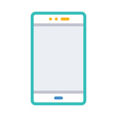 cep telefon düz simgesi, vektör, illüstrasyon 