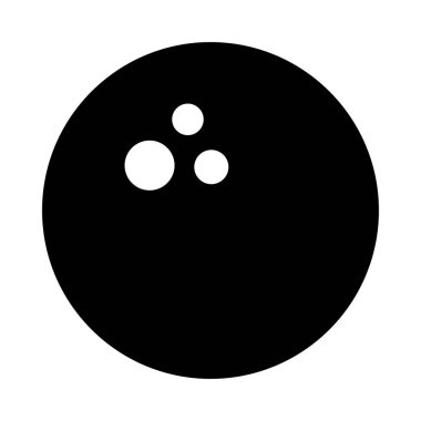 bowling oyun düz simgesi, vektör, illüstrasyon 