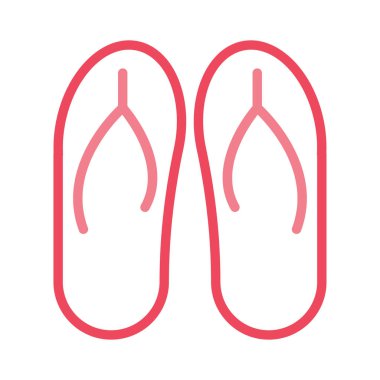 Flip flop düz simgesi, vektör, illüstrasyon